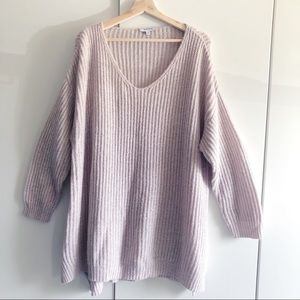 Pink Heather Knit Sweater